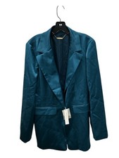 Trina Turk Women's Satin Blazer Blue, Size 14 READ