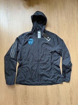 Adidas Own The Run Black Full-Zip Running Windbreaker Jacket Women s Size Large