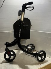 3-Wheel Rollator Tri-Walker Red/Burgundy Lightweight With Aid Bag