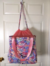 Vera Bradley Disney Minnie Mouse Garden Party Family Drawstring Tote Colorful