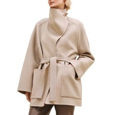 Hermes Cashmere Women's Coat Beige H4H0104DBMV36 111208642