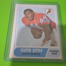 Topps 1968 Floyd Little #173 Denver Broncos Rookie Football Base Trading Card. rookie card picture