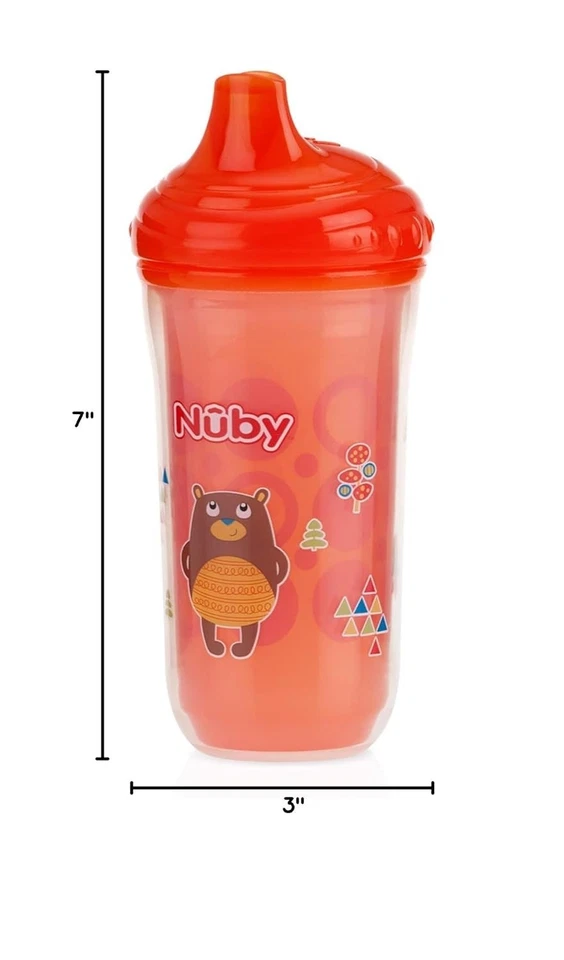 Tazas aisladas sin derrames para niños de 9 oz con divertidas impresiones de animales - Paquete de 3 Foto 4 de 4