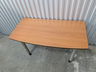 Rectangular Office Table/Desk with Woodgrain Top and Metal Legs — photo 3