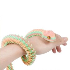 1pc 3D Printed Snake Fidget Toy Movable Joint Figurine Desk Ornament Gift