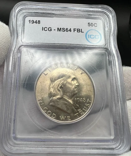 1948 Franklin Half Dollar MS64 FBL ICG