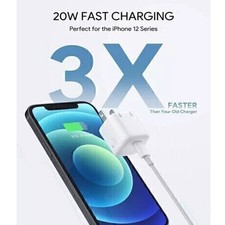 2pack iPhone 14 13 12 11 Pro Max Xs XR 8 7 6s Plus Super Fast Charger Type C