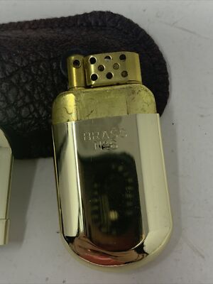 Vintage MARLBORO Brass No. 6 Lighter w/leather slip case | eBay