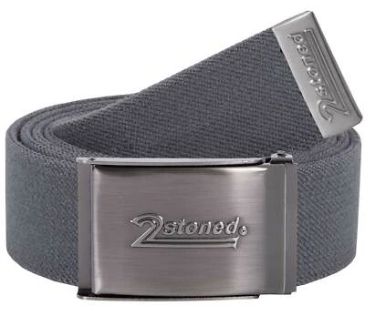 2Stoned Stretchgürtel matt "SPEED" Dark Grey, Unisex, 130cm - 150cm dehnbar