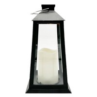 Solar Laterne Kerze Schwarz Ca. 28 Cm Warmweiß Balkon Terrasse Garten