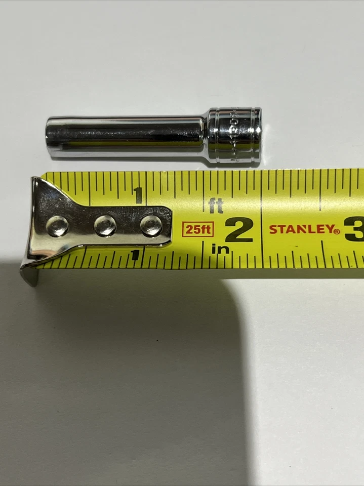 S-K USA 1/4" 6 Point 1/4 Deep Socket 41908 - Image 3 of 4