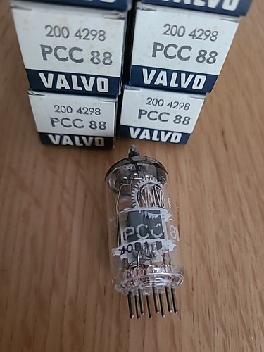 Valvo PCC88 disk 7DJ8 new (7V ECC88) silver shield tubes Röhren - Picture 7 of 8