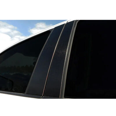 Black Gloss Window Pillar Post Trim Covers – Fits Buick Envision 2016-2020 (8-Piece Set)