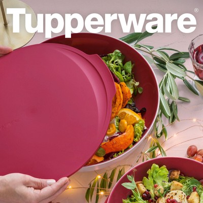 Couvercle Pour Saladier Tupperware Allegra - Rouge Bordeaux - Pièce Détachée