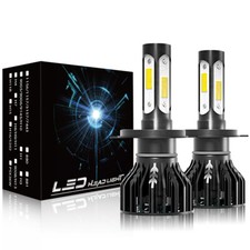 2X H4 COB LED Headlight Bulbs 6000K For 1999-2000 Honda Civic EK9 Hi/Lo Beam 12V