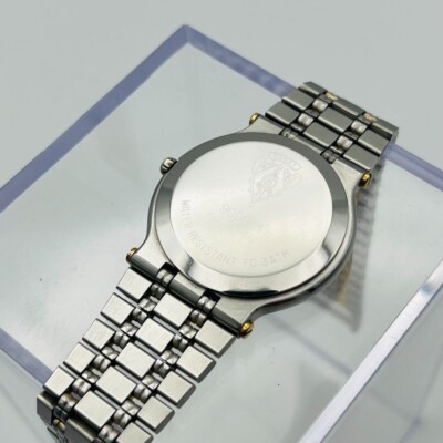 GUCCI 9000M 32mm GOLD SILVER DATE VINTAGE SWISS MADE WATCH | eBay