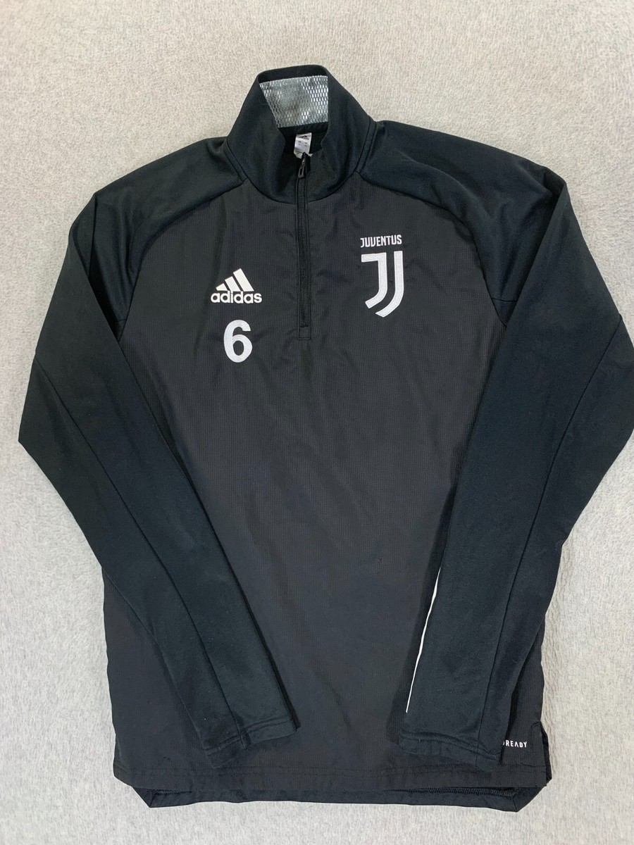 Juventus FC Half Zip Adidas Stitched Soccer Warmup Pullover (Men's