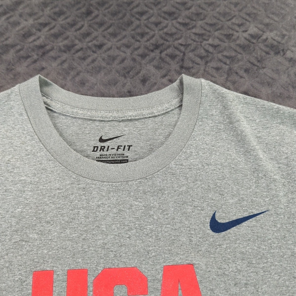 Team USA Olympics 2012 Shirt Nike Dri Fit Gray Short Sleeve Team USA Olympics 2012 Shirt Nike Dri Fit Gray Short Sleeve