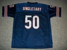 MIKE SINGLETARY Unsigned Custom Chicago Blue Sewn New Football Jersey Size S-3XL