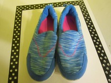 Danskin Now Girls Blue Memory Foam Athletic Light Slip On Sneakers Size 13