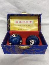 CHINESE HEALTH EXERCISE STRESS BAODING BALLS RELAXATION THERAPY YIN YANG DESIGN