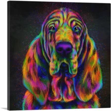 ARTCANVAS Bloodhound Dog Canvas Art Print