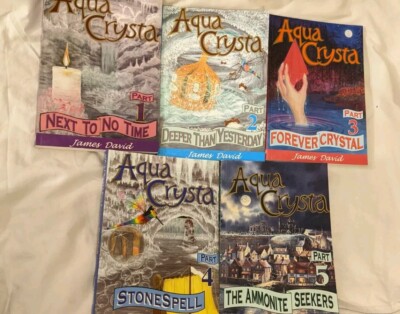 Aqua Crystal Books 1-5 By James David (Paperback) All Signed By The Author 