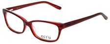 Ecru Beck by Vivid Designer Reading Glasses in Crystal Layered Ruby Red 2.50