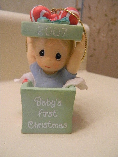 precious moments baby boy first christmas ornament