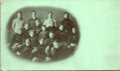Vintage Postcard Unknown Team Photo Portrait E on Front of Jerseys Sweaters Q588