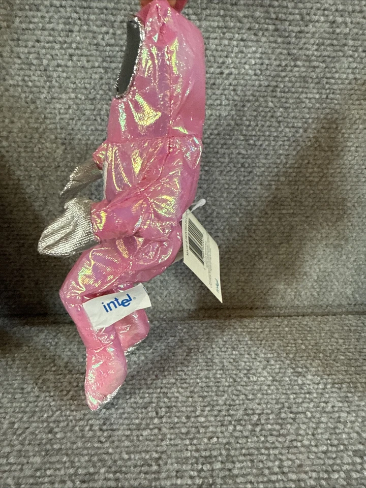 Intel Pentium II Processor Pink Astronaut IT Tech Computer Gift Plush Beanie Vtg - Image 4 of 4