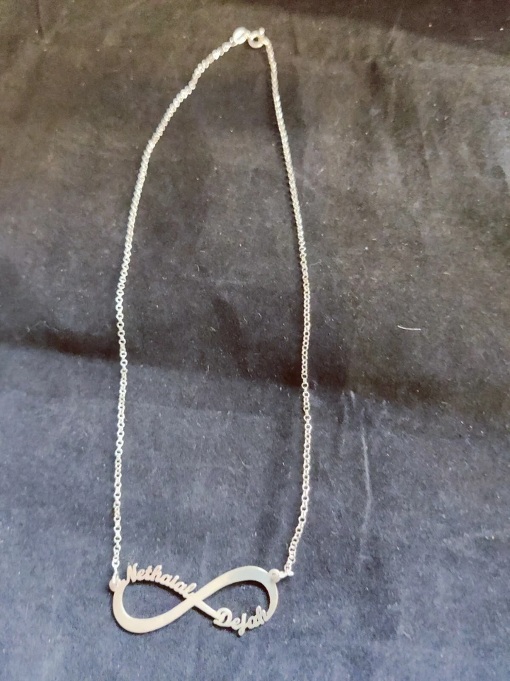 Collar My Name Infinity "Nethaial, Dejah" SS Nombre Cadena Collar 16" (13056) Foto 3 de 4