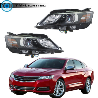 For 2015 2016-2020 Chevrolet Impala Pair Halogen Headlights Headlamps Assembly