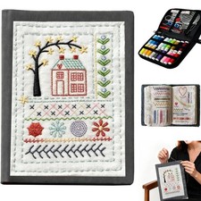 DIY Embroidery Stitch Book Sewing Tools Threads Needles Kit for Beginners