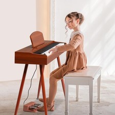 Ktaxon Digital Piano Electric Full Weighted Keyboard 88 Key With Pedals,Cover