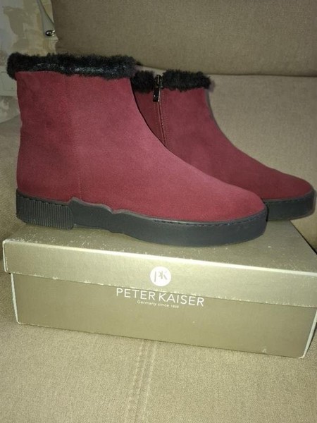 Women Peter Kaiser Boots Burgundy Suede 39