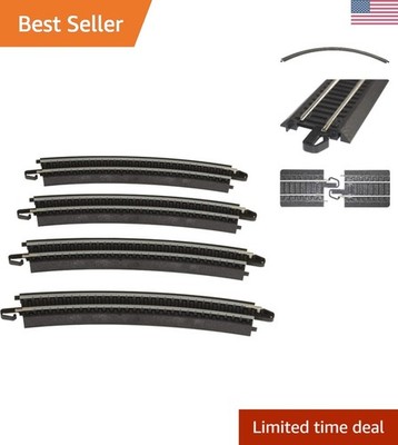 Durable Bachmann 4-Pack E-Z Track - 18  Curved Steel Alloy Tracks for HO Scale