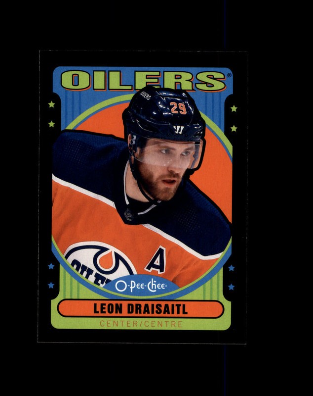 #499 Leon Draisaitl Edmonton Oilers 2021-22 O-Pee-Chee Retro Black Border /100