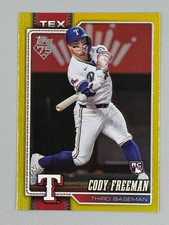 2026 Topps Series 1 Cody Freeman #224 Yellow Holo Foil 80/399 (RC)