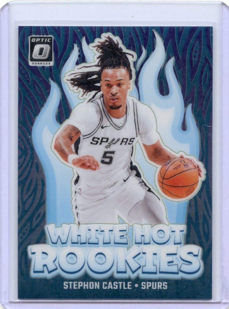 Stephon Castle 2024-25 Donruss Optic - White Hot Rookies Holo Prizm #6 (RC)
