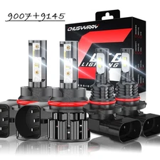 9007+9145 LED Headlight Hi/Lo Fog Lights for Ford 250 F350 Super Duty 2001-04