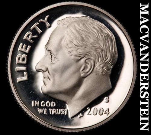 2004-S Roosevelt Dime- Silver- Choice Gem Proof Luster #J3089