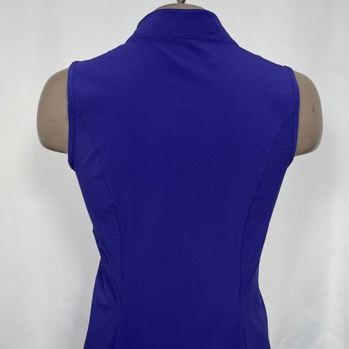 Bogner Sleeveless Purple Drawstring Mock Neck Golf Dress Women's Sz 4 - Picture 8 of 14