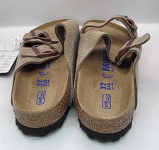 BIRKENSTOCK Unisex Arizona Suede Soft Footbed Slip On-Taupe L6/M4