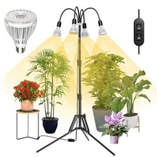 Grow Lights for Indoor Plants, 128W Full Spectrum Plant 4 PAR25 Bulbs 128 W