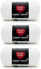 Super Saver White Yarn Acrylic Medium Knitting Crochet
