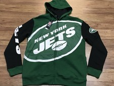 BOYS YOUTH XL (18/20) - NEW NFL New York Jets Football Full Zip Fleece Hoodie