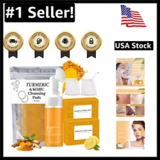 Turmeric Wash and Care Three Piece Set, Tuemeric Facial Cleanser & Turmericsoap