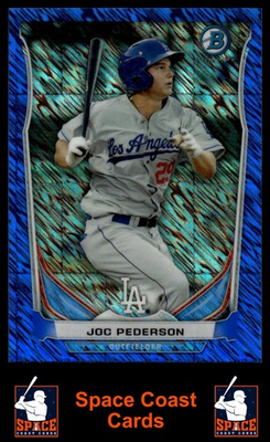 #ad 2014 Bowman #BM LAD1 Joc Pederson Chrome Bowman Scout Top 5 Mini Blue # 250 $3.74
