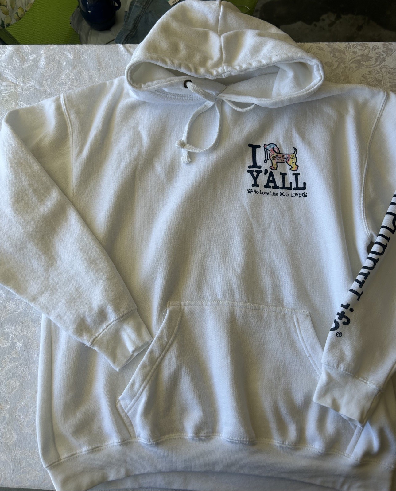 Pacific & Co Southern Puppy Life Collection sweatshirt Hoodie Medium